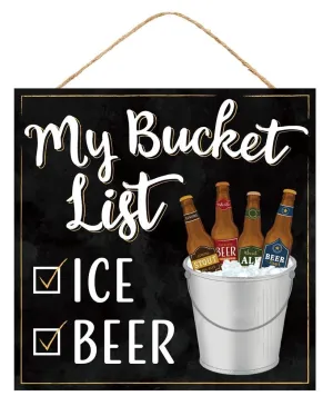 10" Beer Bucket List Sign