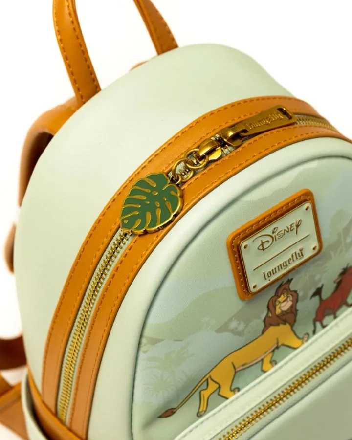 10" Disney : The Lion King - Hakuna Matata Faux Leather Backpack Bag Loungefly Exclusive