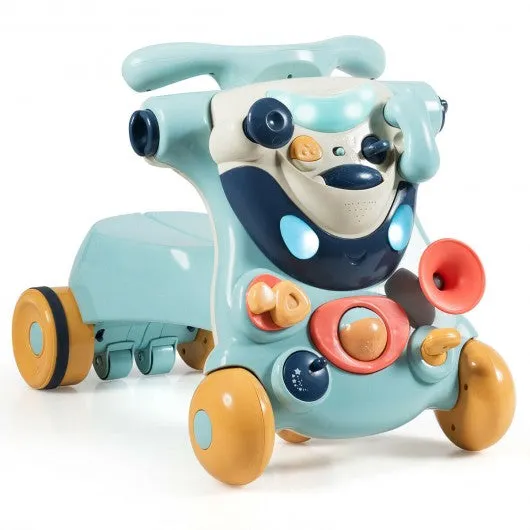 2-in-1 Baby Walker with Activity Center -Blue