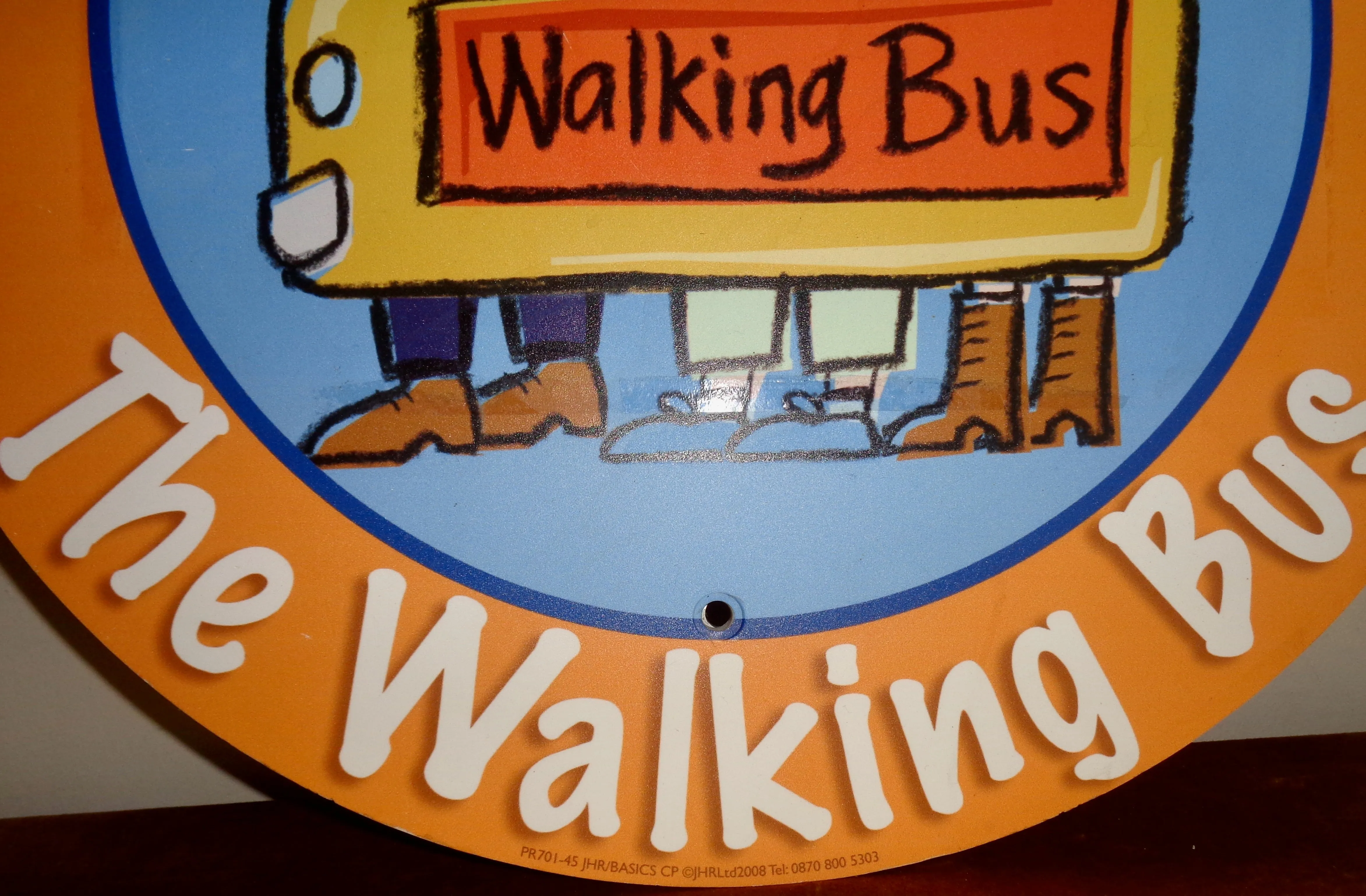 2008 JHR Ltd Circular Walking Bus Stop Sign Single Sided PR701-45