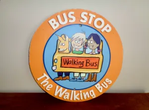 2008 JHR Ltd Circular Walking Bus Stop Sign Single Sided PR701-45