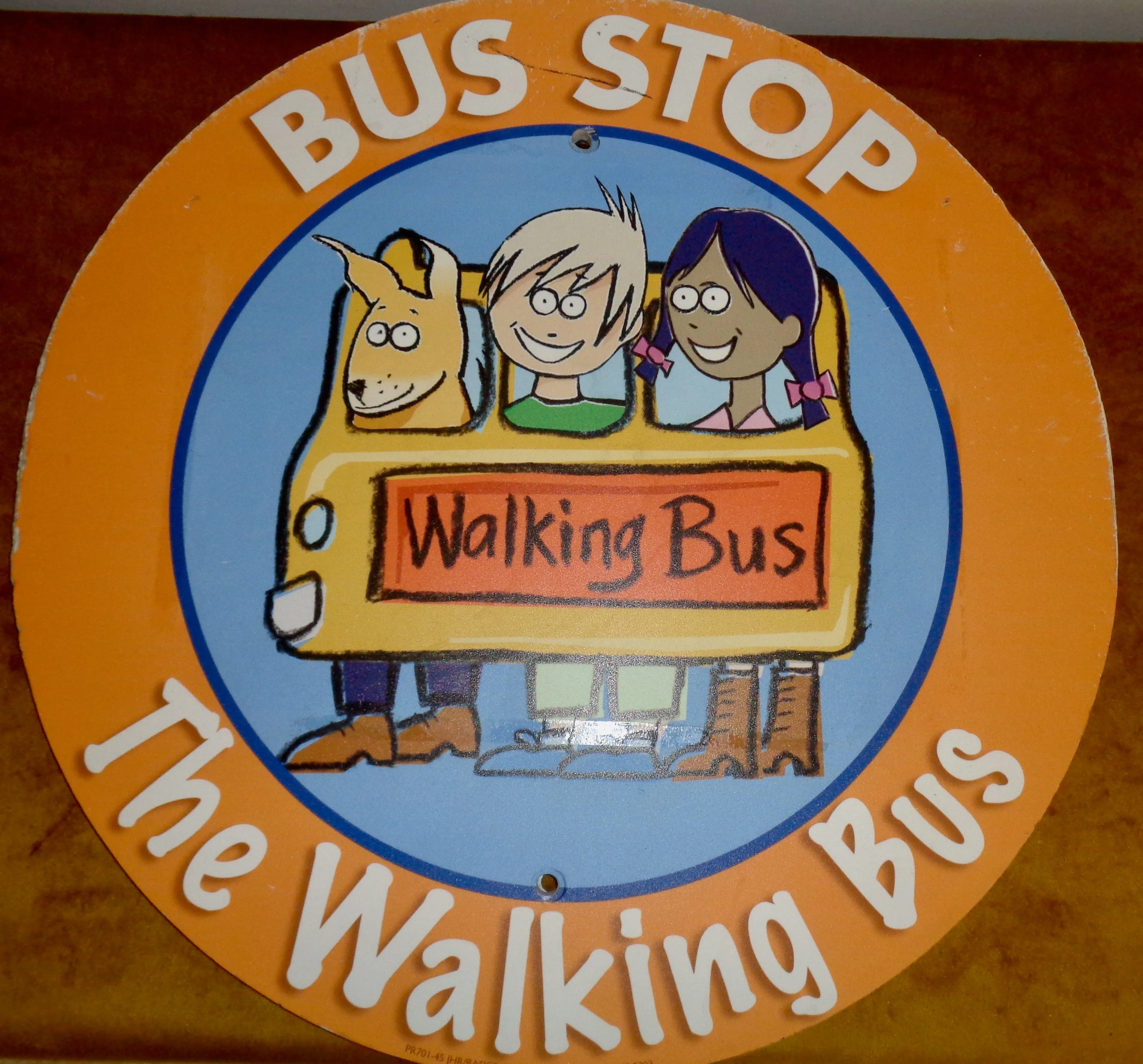 2008 JHR Ltd Circular Walking Bus Stop Sign Single Sided PR701-45