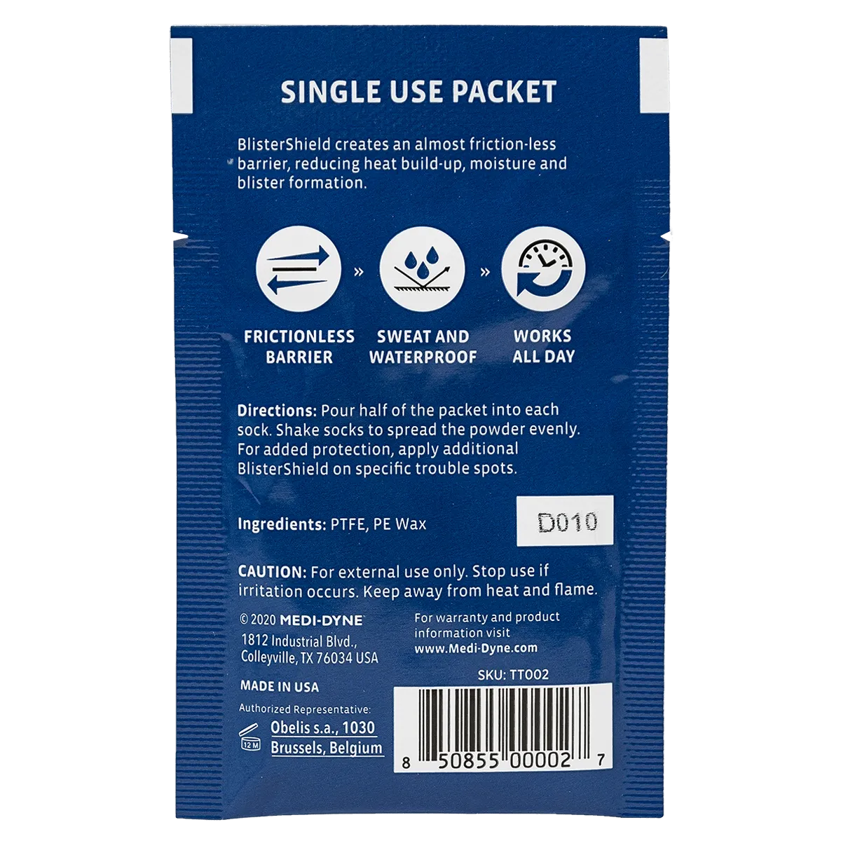 2Toms® BlisterShield® Travel Size Packets, 6-Pack