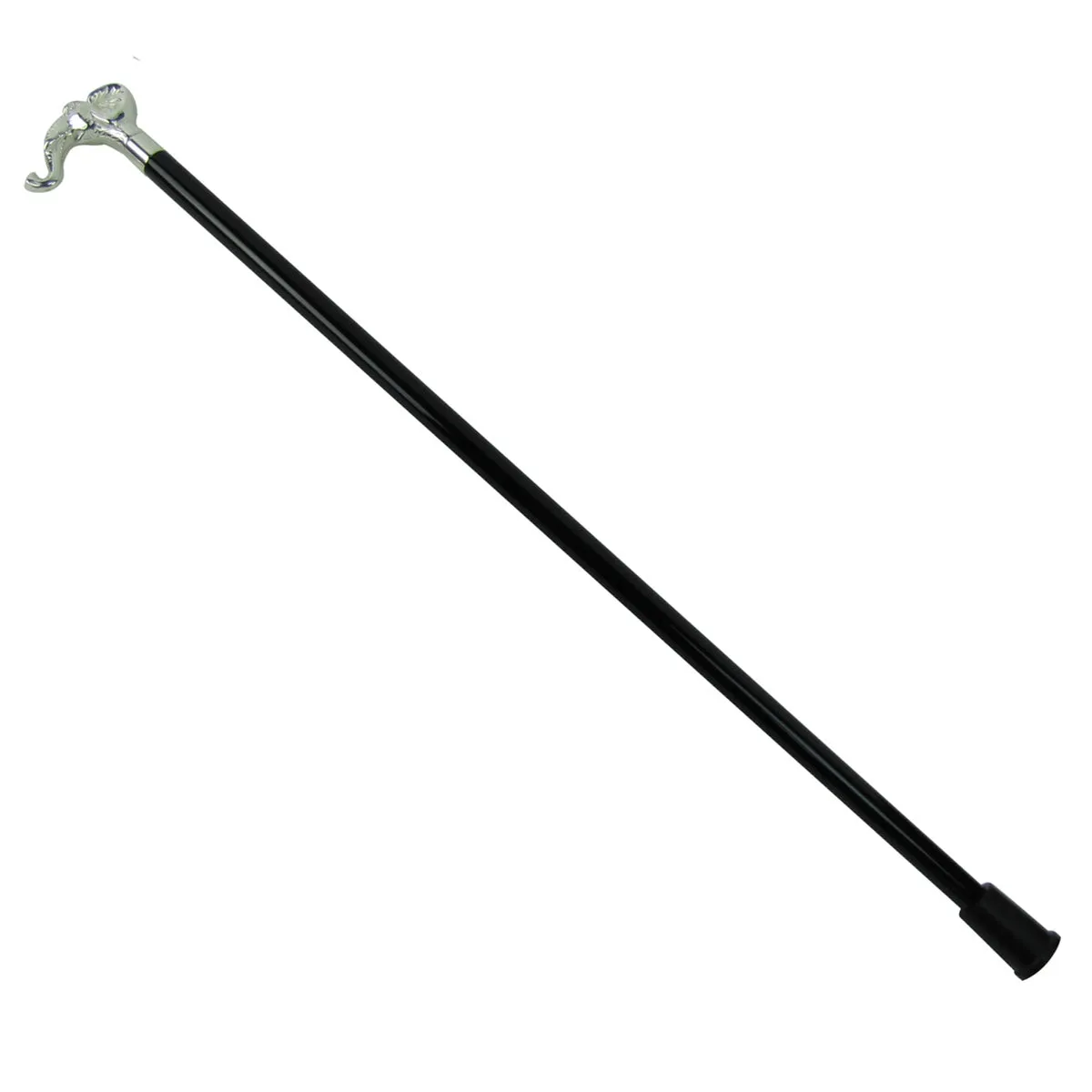 36" Elephant Head Gentleman's Cane with Silver Handle