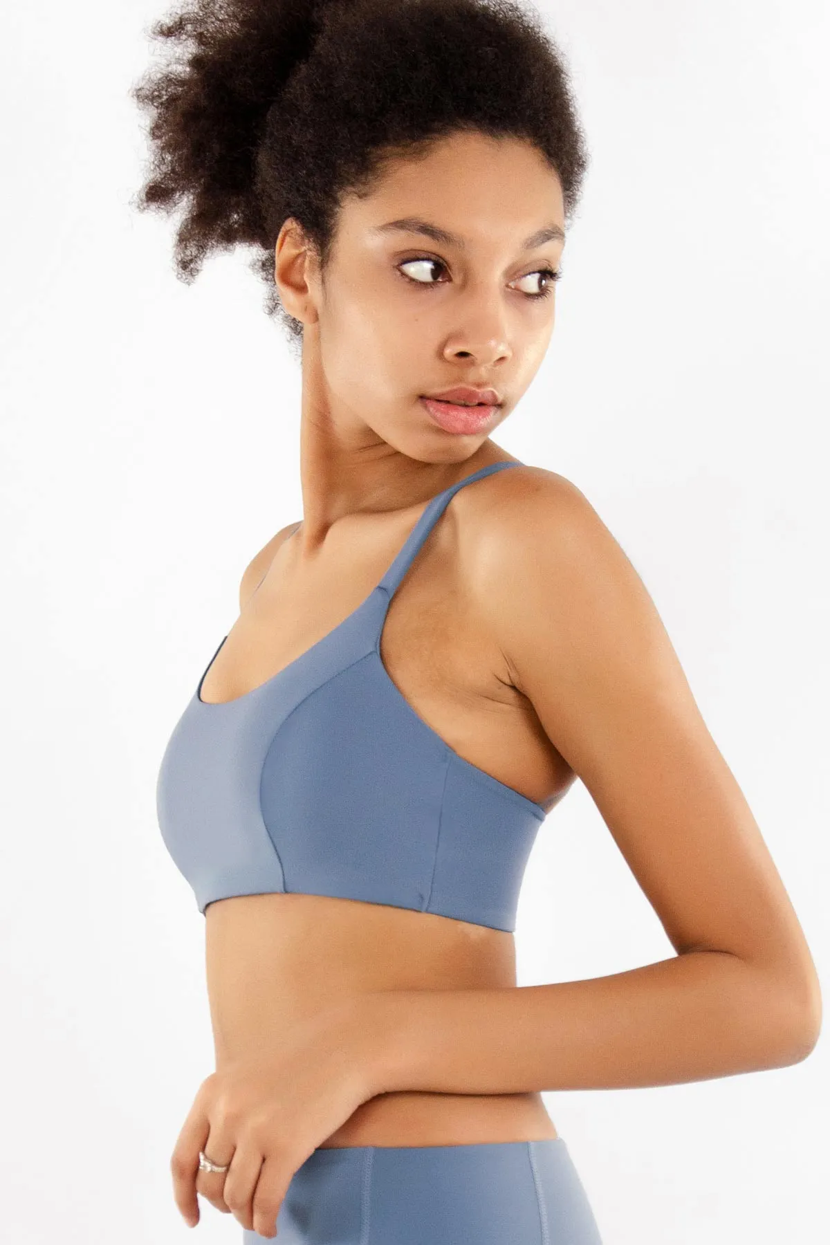 4 for $54 - Sky Blue Kelly Strappy Padded Sports Bra - Women