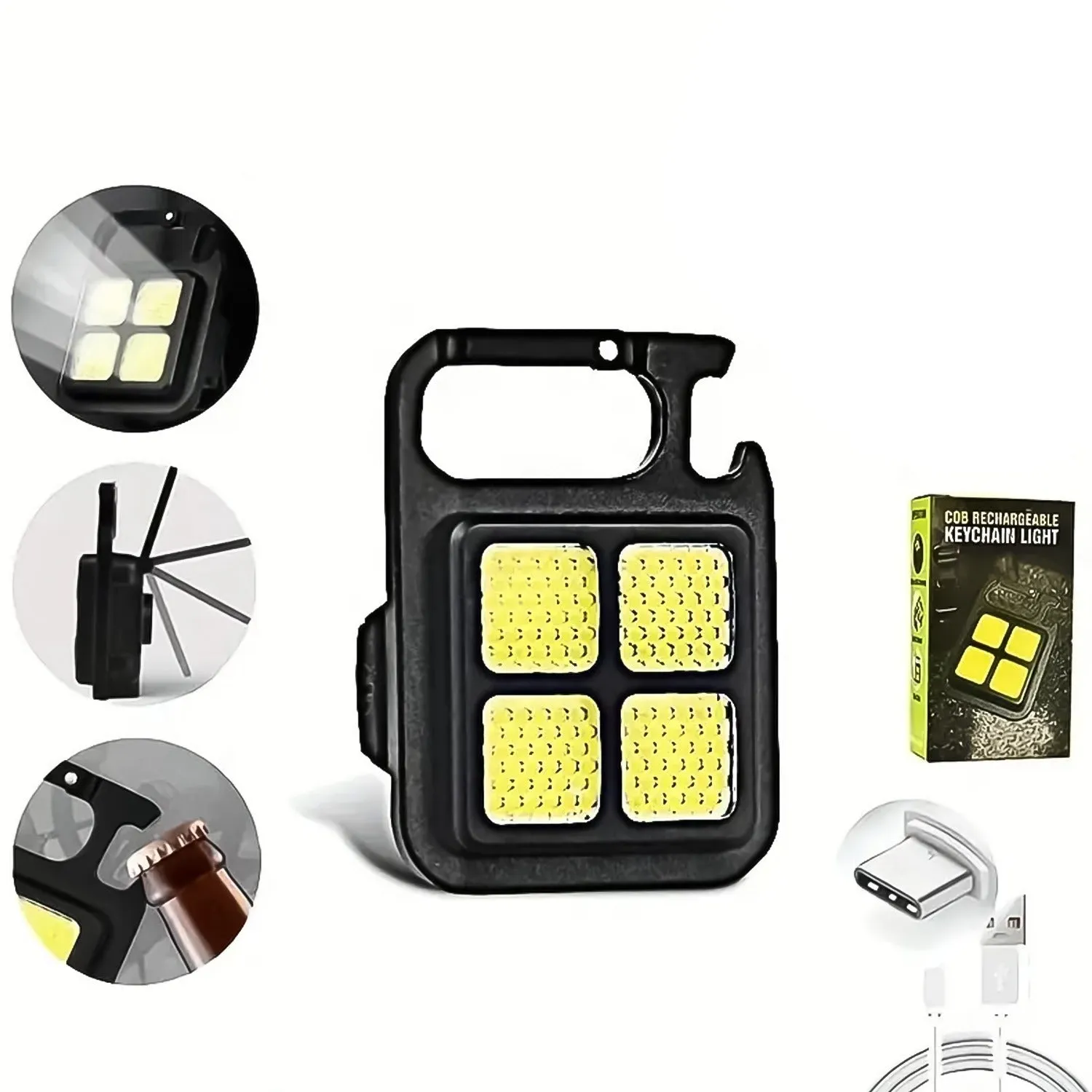 4 Led Mini Keychain Light (1 Pc)