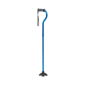 4-Point Offset Folding Hybrid Cane, Blue