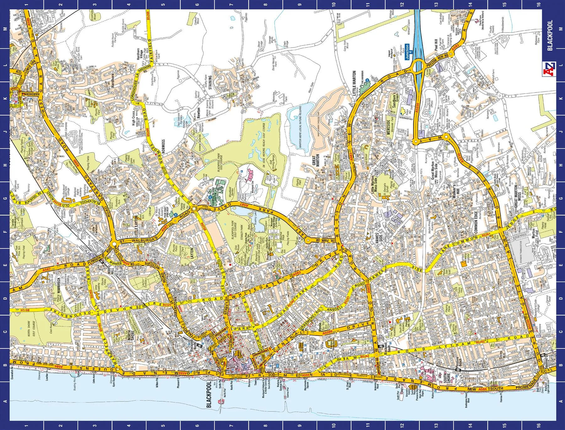 A to Z Map of  Blackpool 1000 Piece Jigsaw