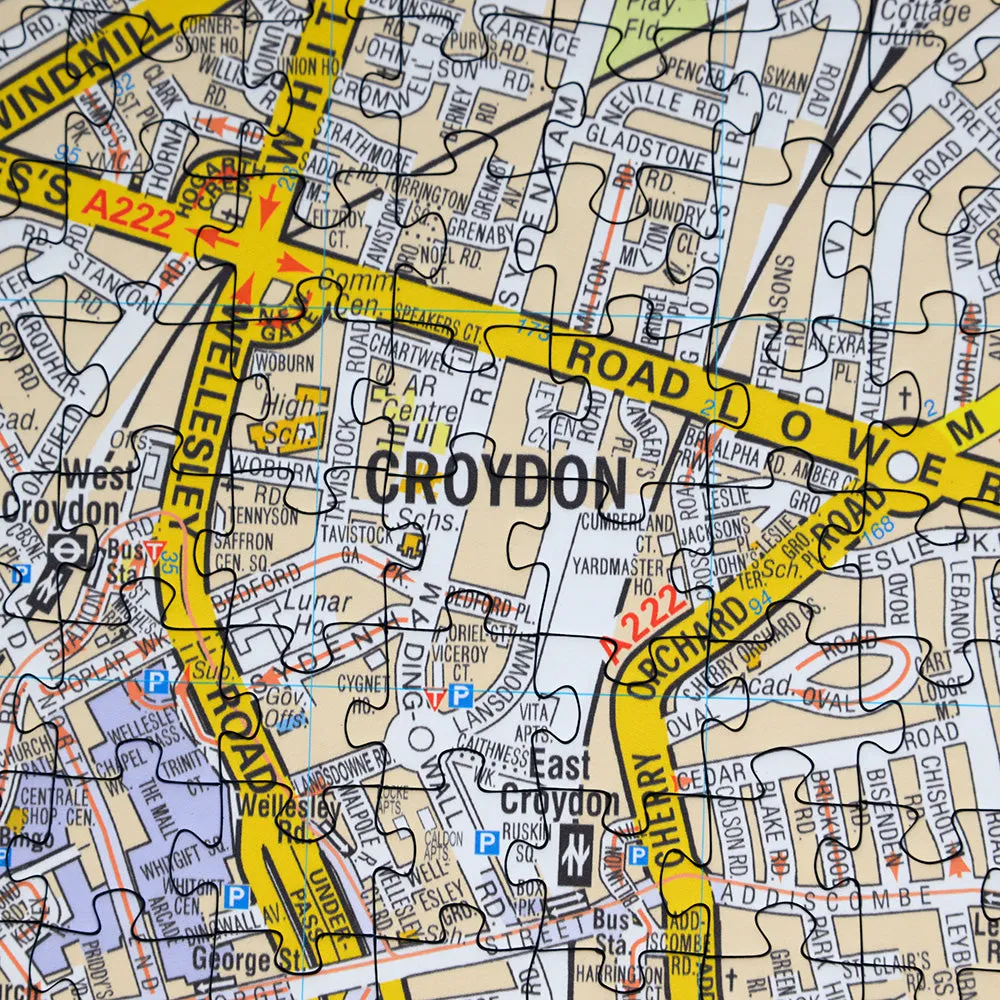 A to Z Map of Croydon 1000 Piece Jigsaw