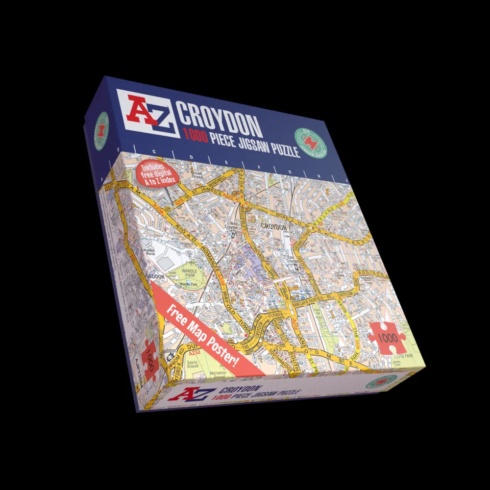 A to Z Map of Croydon 1000 Piece Jigsaw