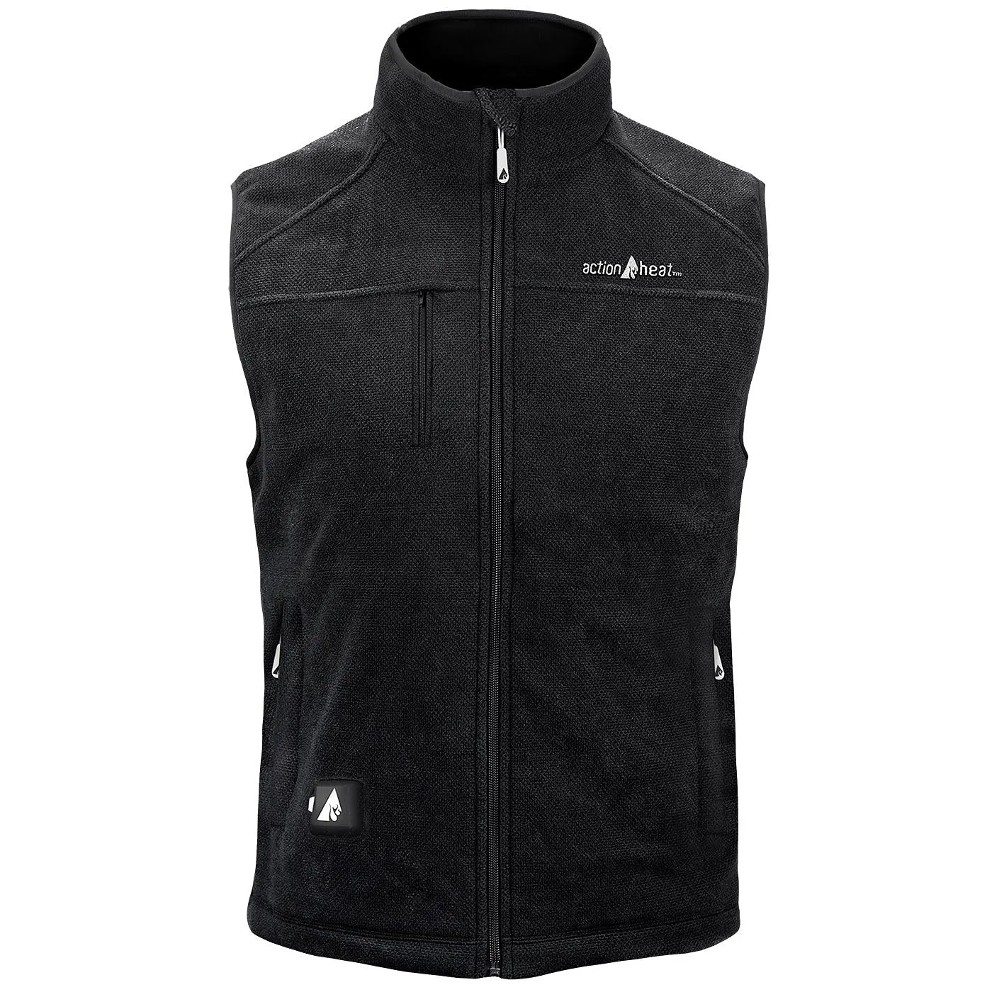 ActionHeat AH-TFVST-5V-M-B 5V Performance Fleece Battery-Heated Vest for Men - Black - 2XL