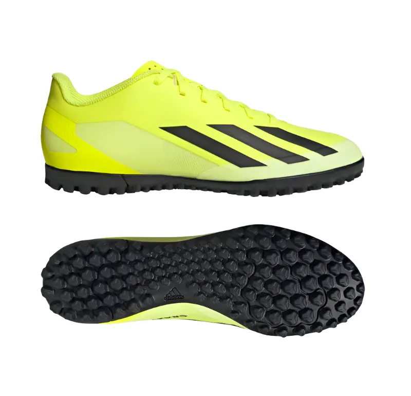 Adidas Adults Astro Turf Boots X Crazyfast Club TF Team Solar Yellow/Core Black/Cloud White