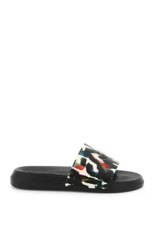 Alexander mcqueen watercolor print rubber slides