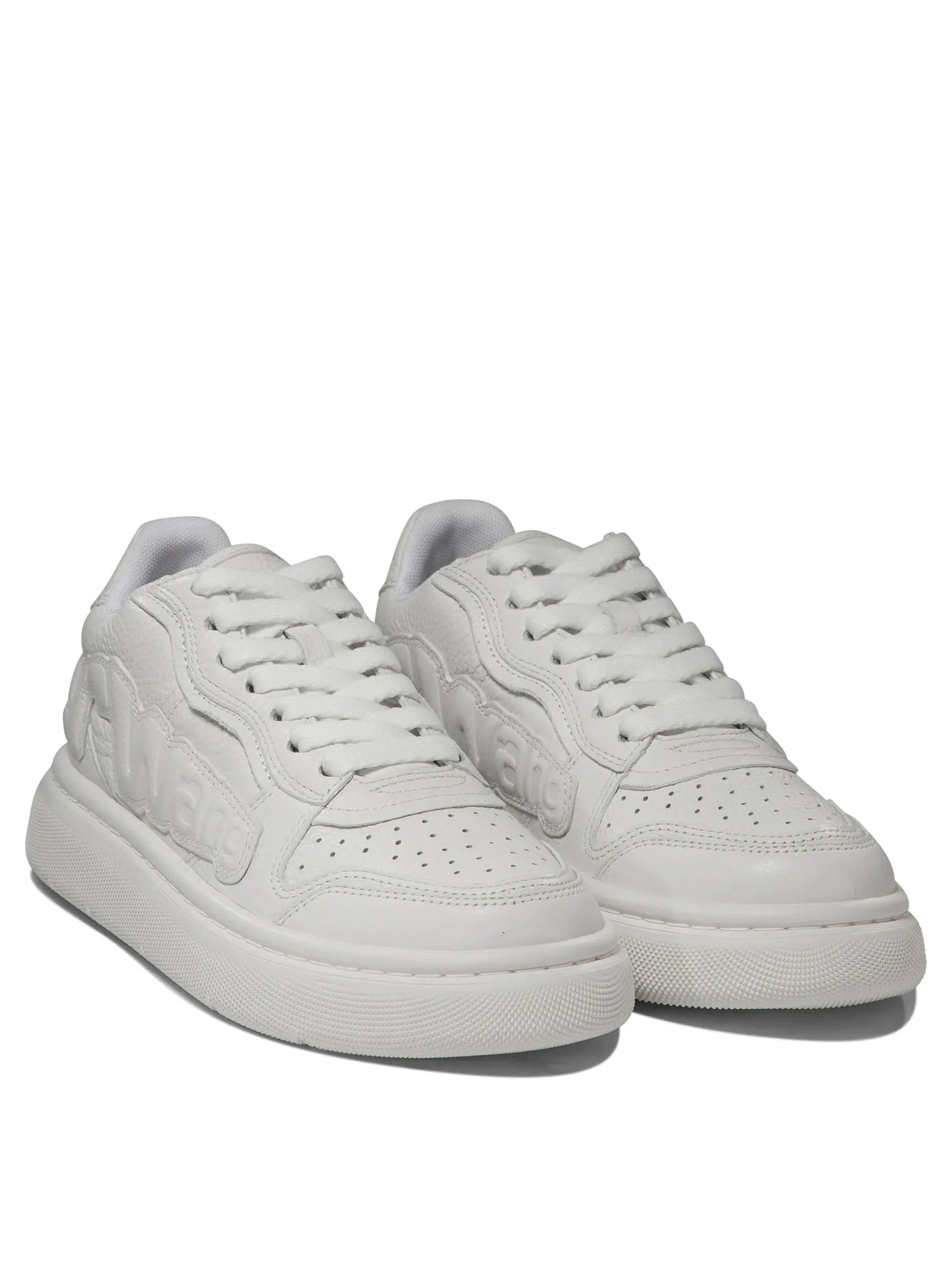 Alexander Wang Puff Pebble Leather Sneakers With Logo