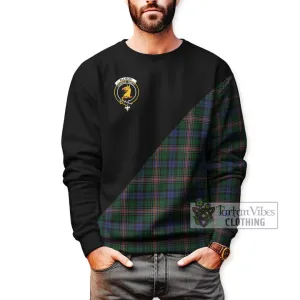 Allison Tartan Sweatshirt with Family Crest and Military Logo Style