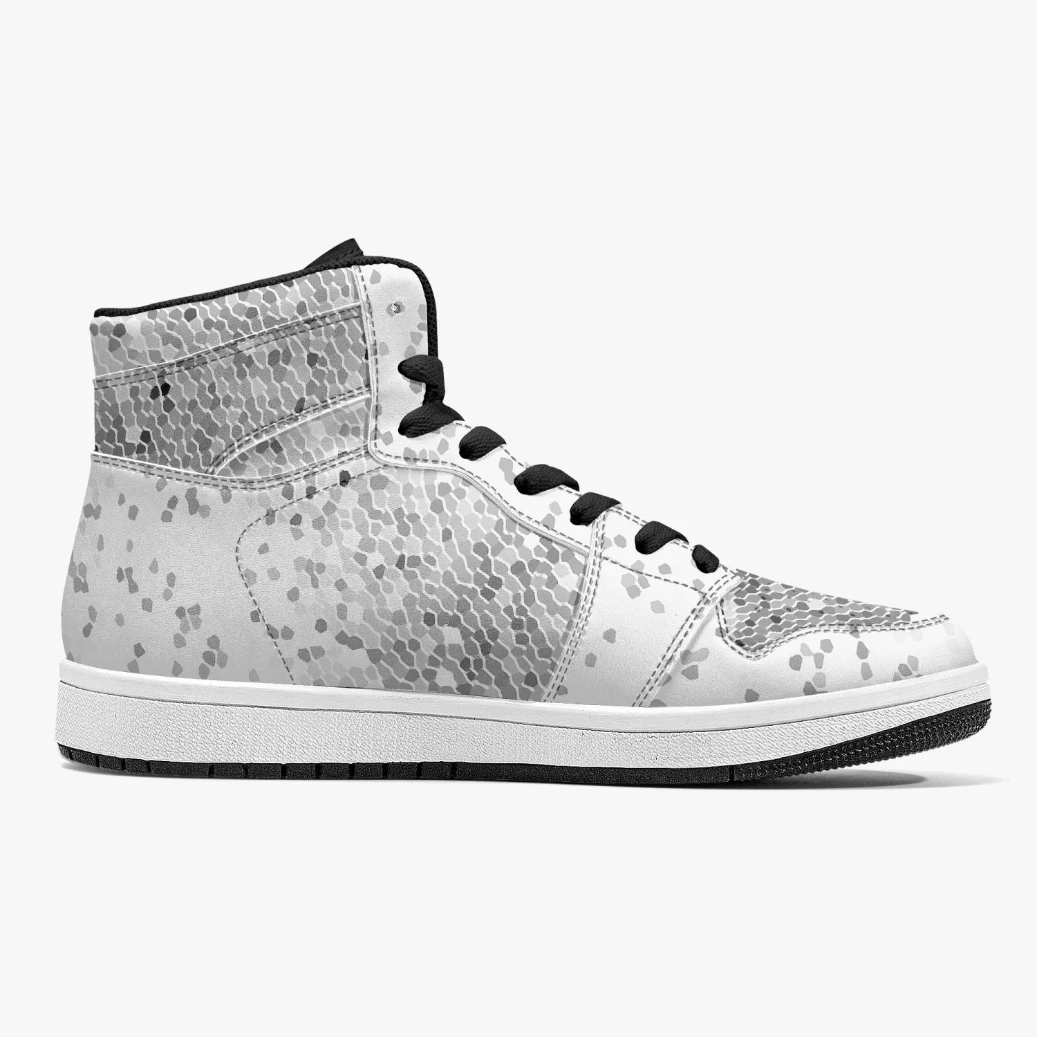 Almost White - Macr.in (High-Top Leather Sneakers)