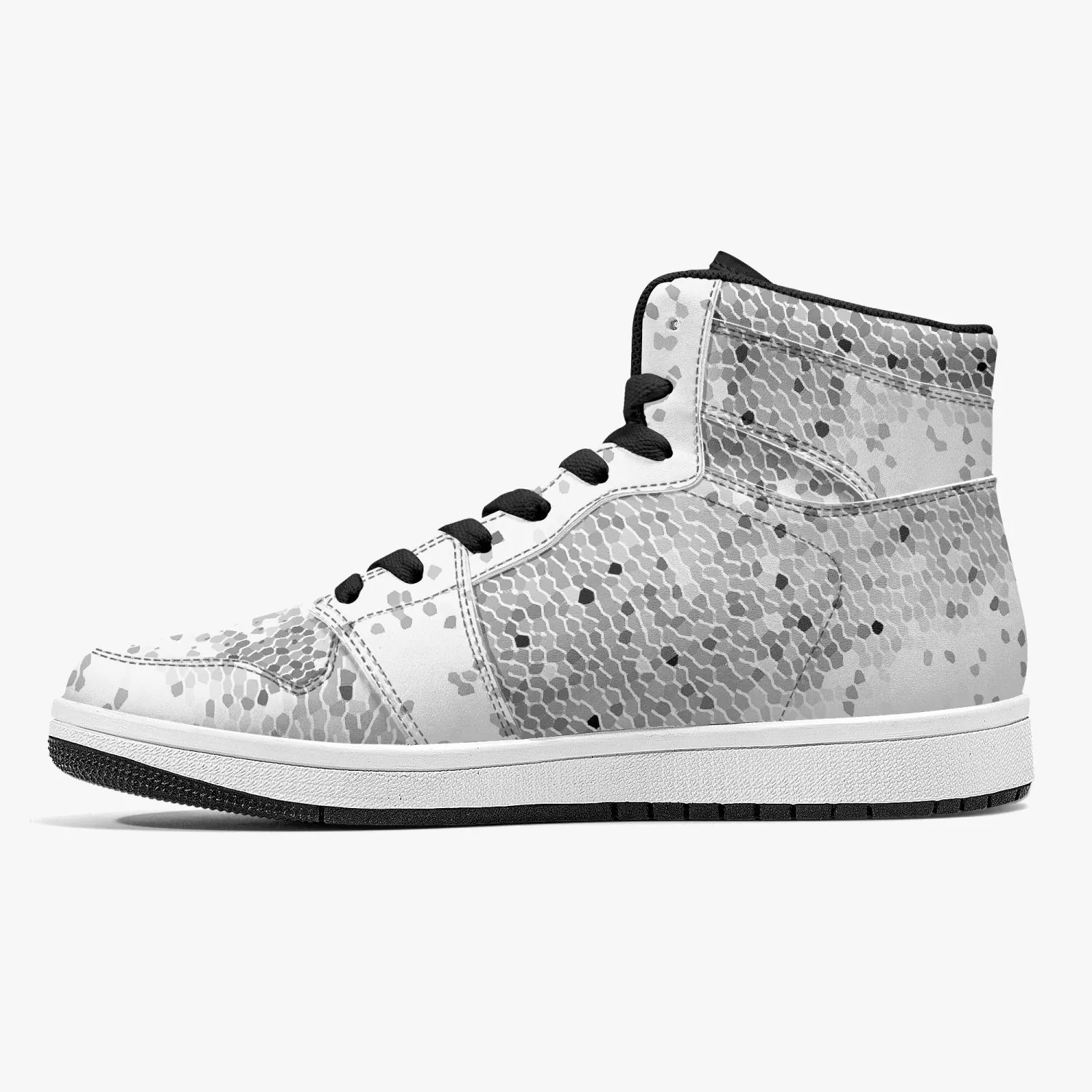 Almost White - Macr.in (High-Top Leather Sneakers)