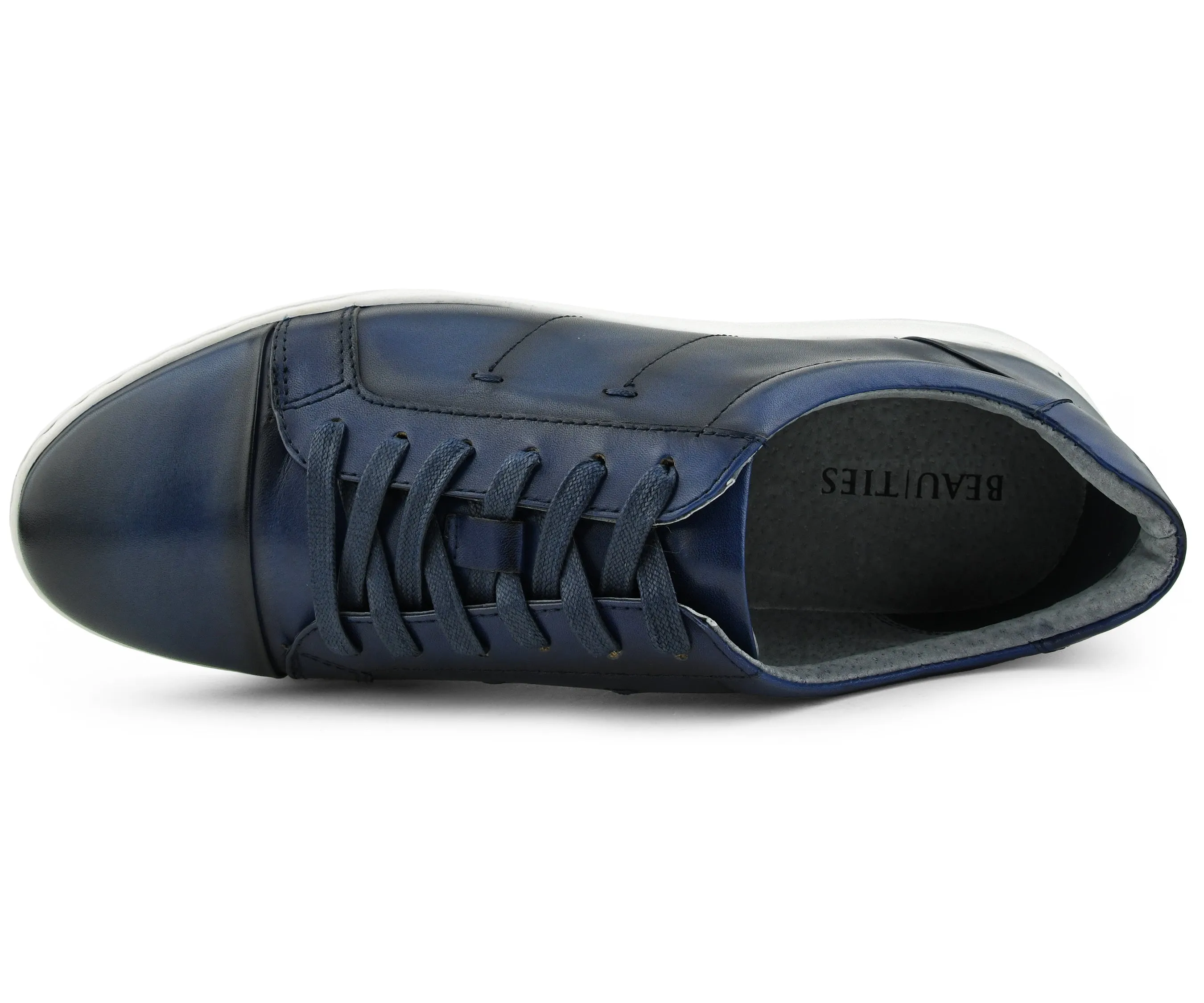 Anchor Blue Leather Sneaker