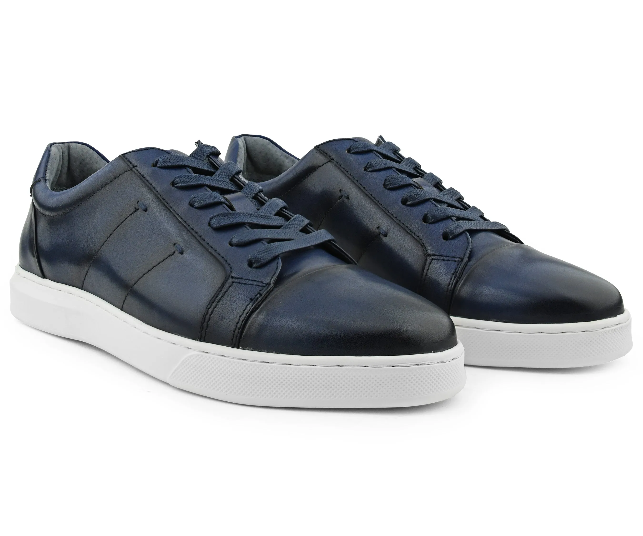 Anchor Blue Leather Sneaker