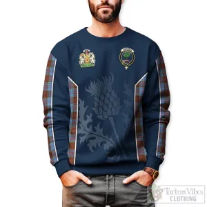 Anderson Modern Tartan Sweatshirt with Family Crest and Scottish Thistle Vibes Sport Style