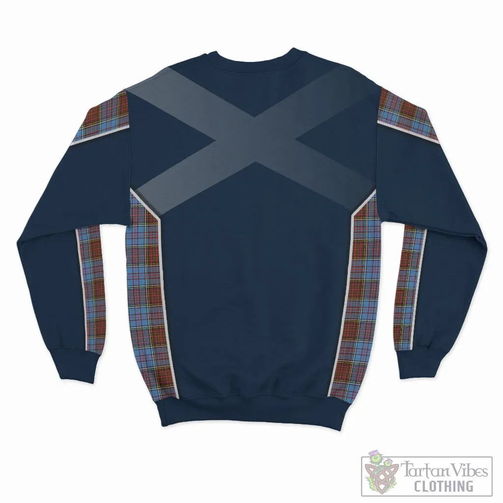 Anderson Modern Tartan Sweatshirt with Family Crest and Scottish Thistle Vibes Sport Style