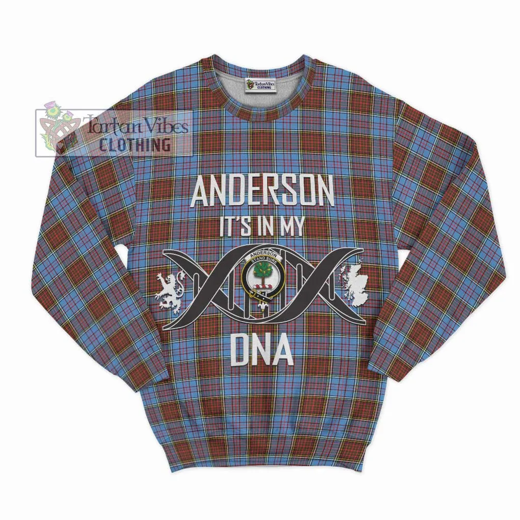 Anderson Modern Tartan Sweatshirt with Family Crest DNA In Me Style