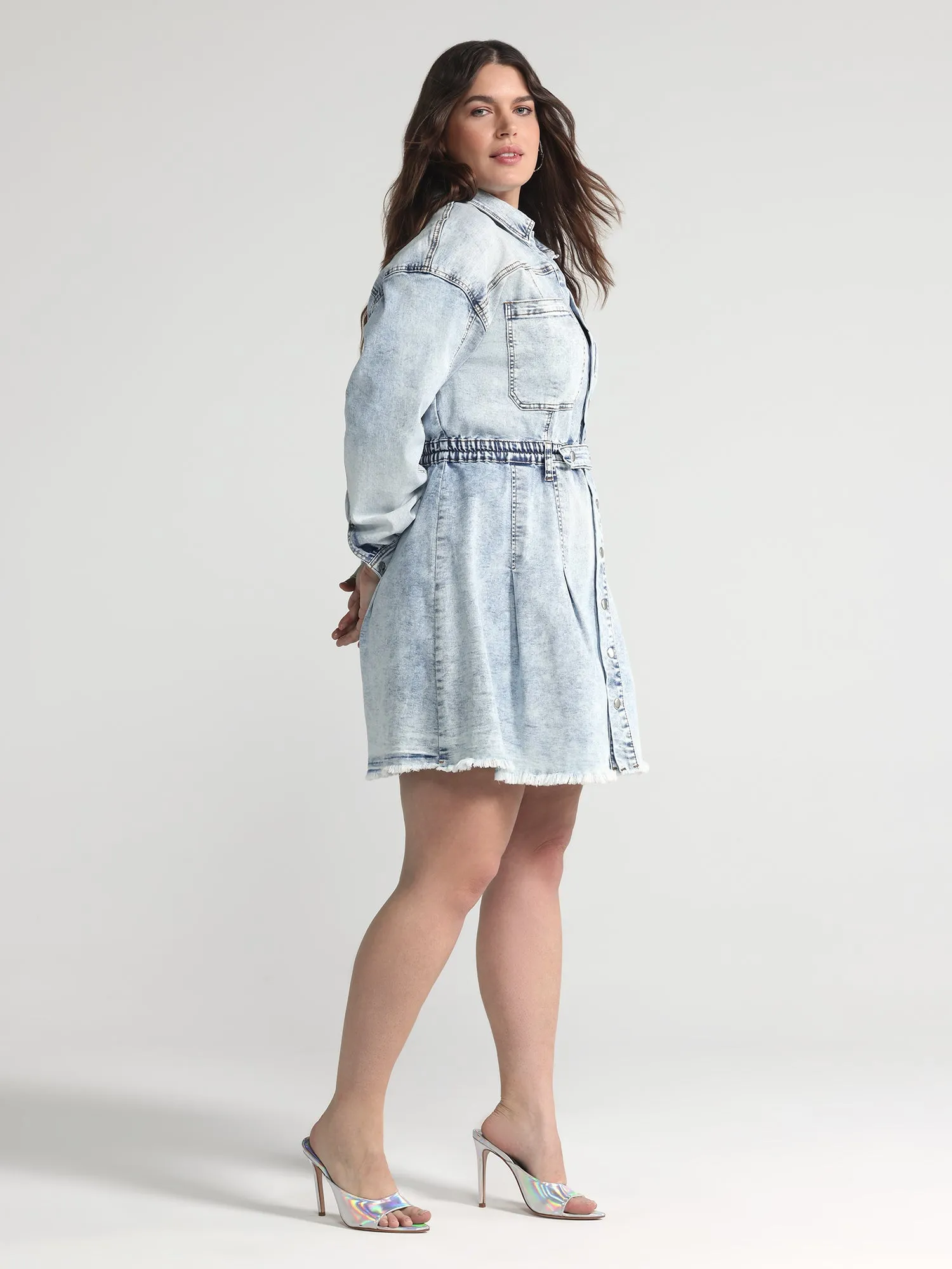 Andra Denim Shirt Dress