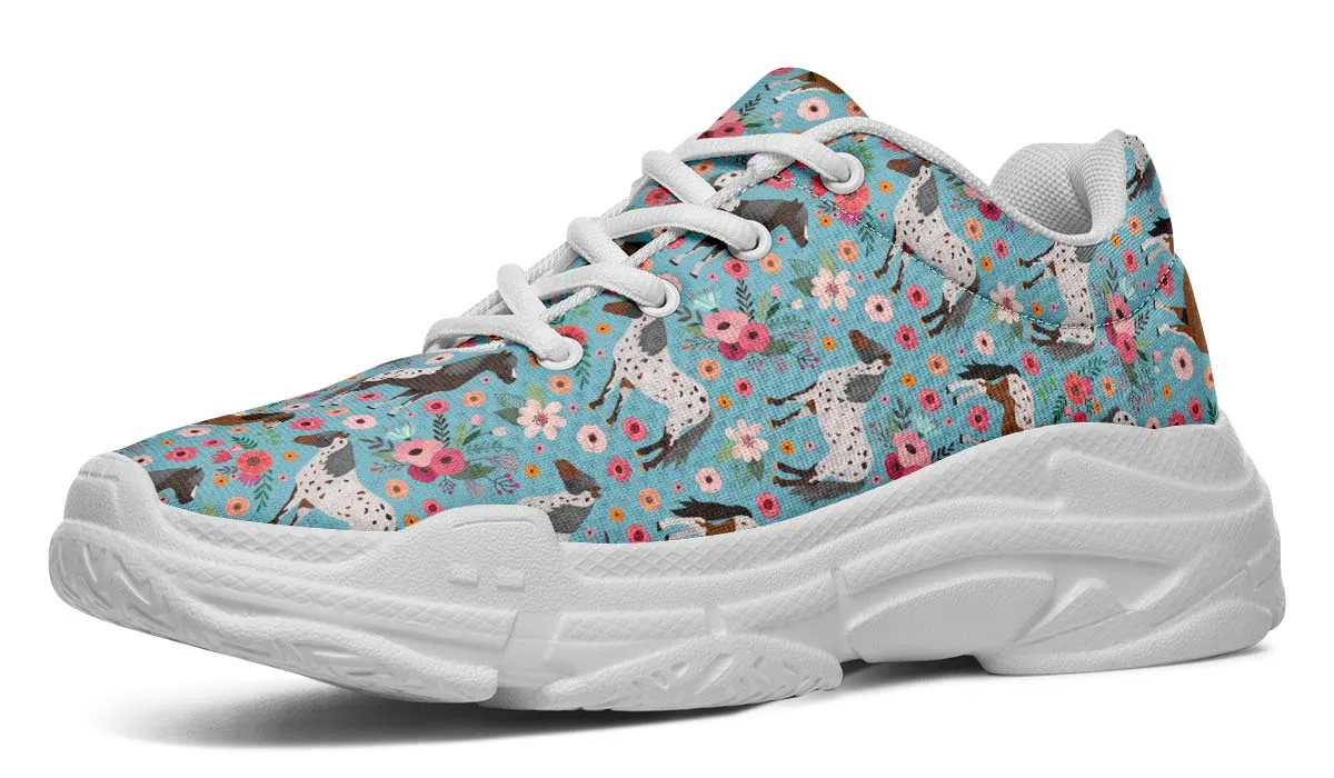 Appaloosa Horse Flower Chunky Sneakers