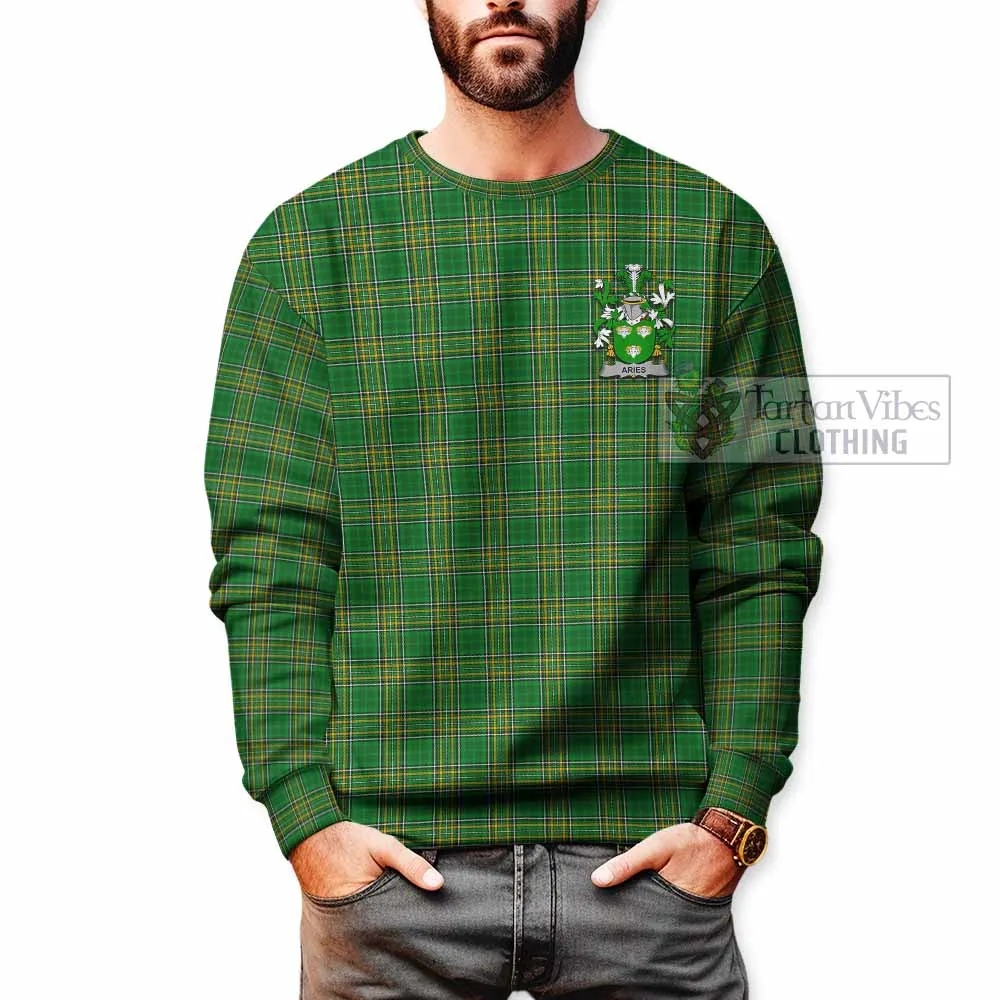 Aries Irish Clan Tartan Sweatshirt with Coat of Arms