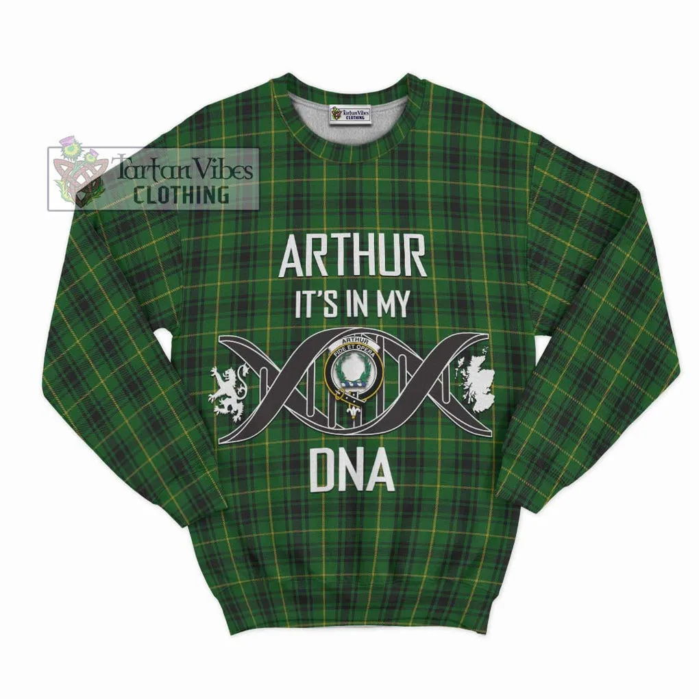 Arthur Tartan Sweatshirt with Family Crest DNA In Me Style