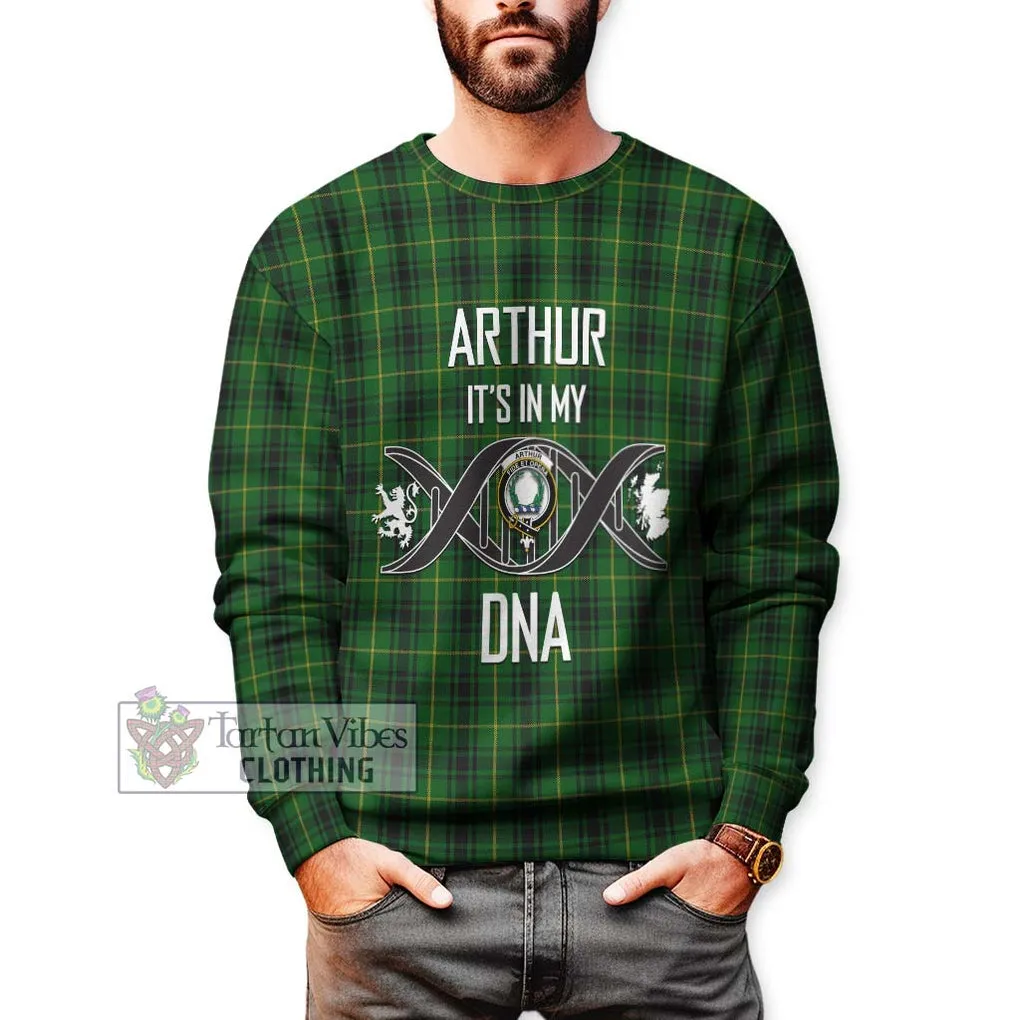 Arthur Tartan Sweatshirt with Family Crest DNA In Me Style