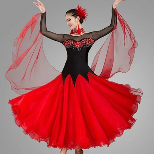 B1184 Beautiful Ballroom- Waltz- Modern Competition Dress