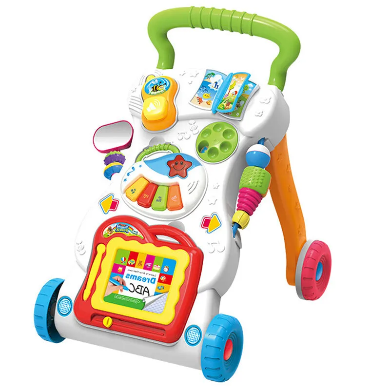 Baby stroller walker toy Baby early education puzzle multi-function music trolley factory direct