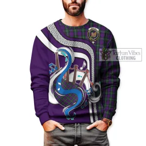 Baillie Highland Society Tartan Sweatshirt with Epic Bagpipe Style