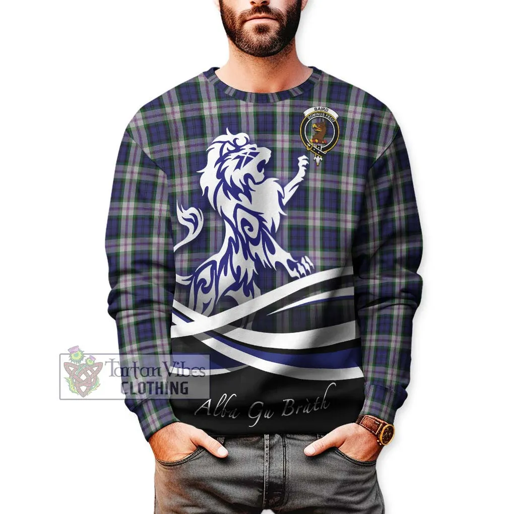 Baird Dress Tartan Sweatshirt with Alba Gu Brath Regal Lion Emblem