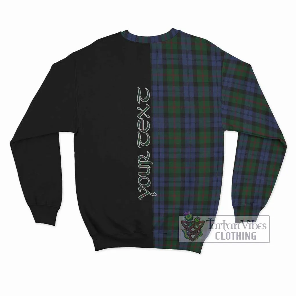 Baird Tartan Sweatshirt with Family Crest and Half Of Me Style