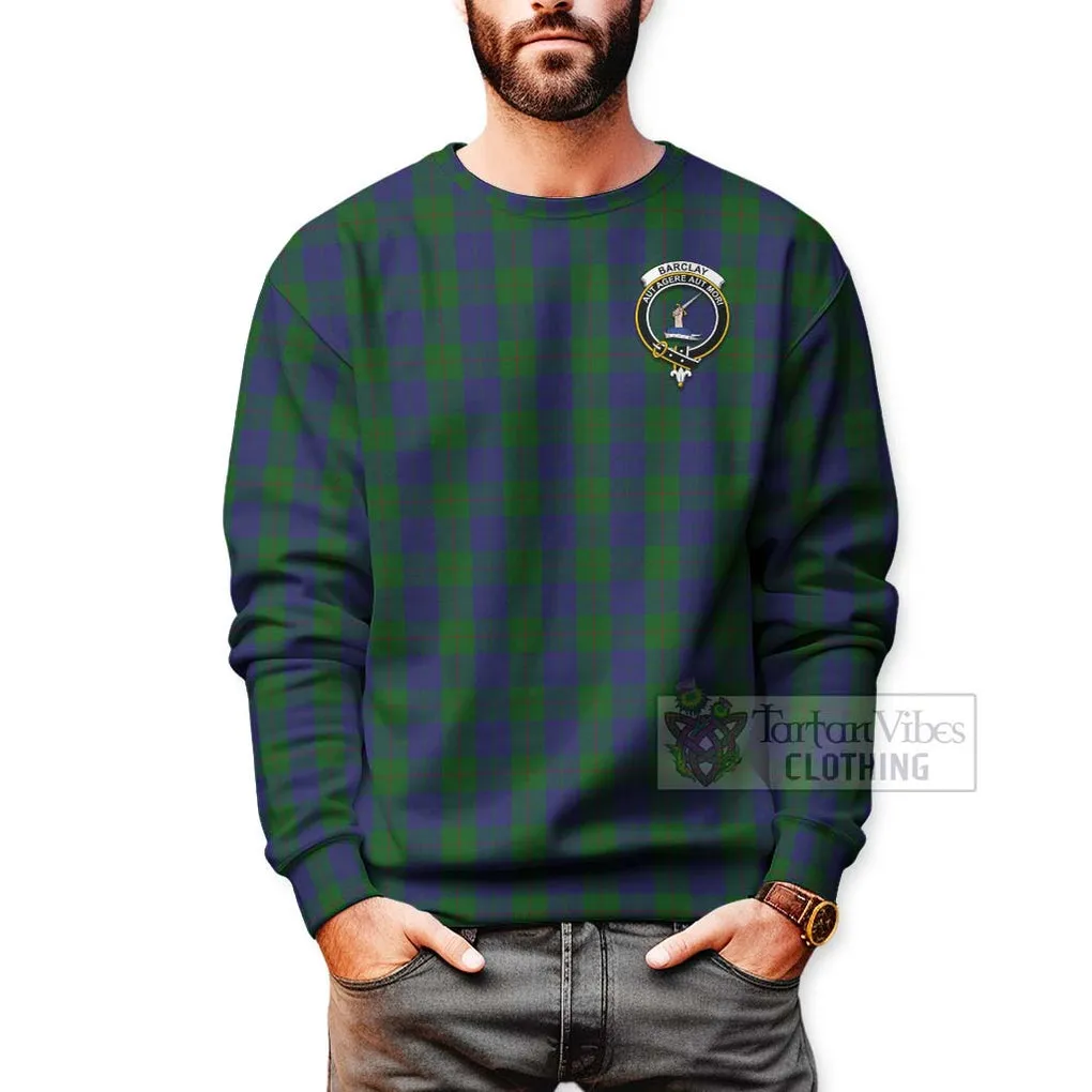 Barclay Tartan Sweatshirt with Family Crest Celtic Skull Style