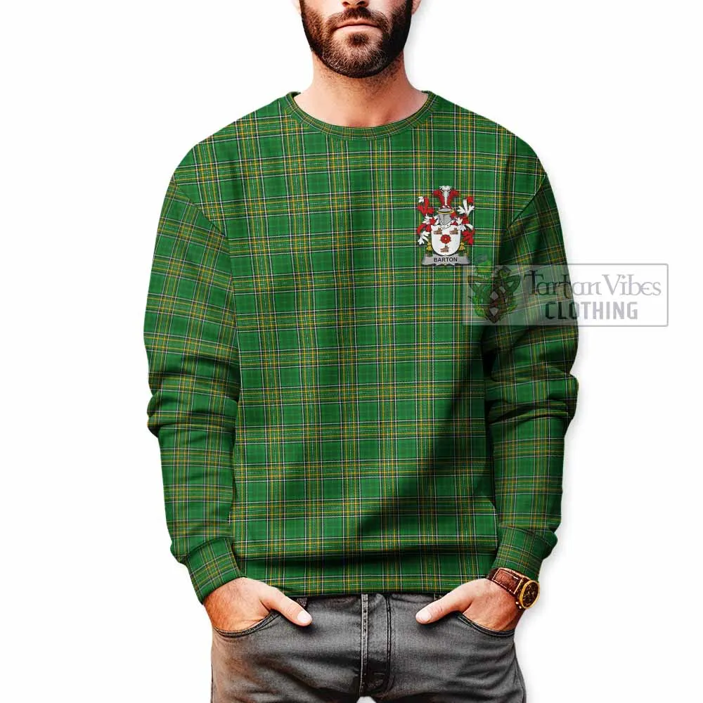 Barton Irish Clan Tartan Sweatshirt with Coat of Arms