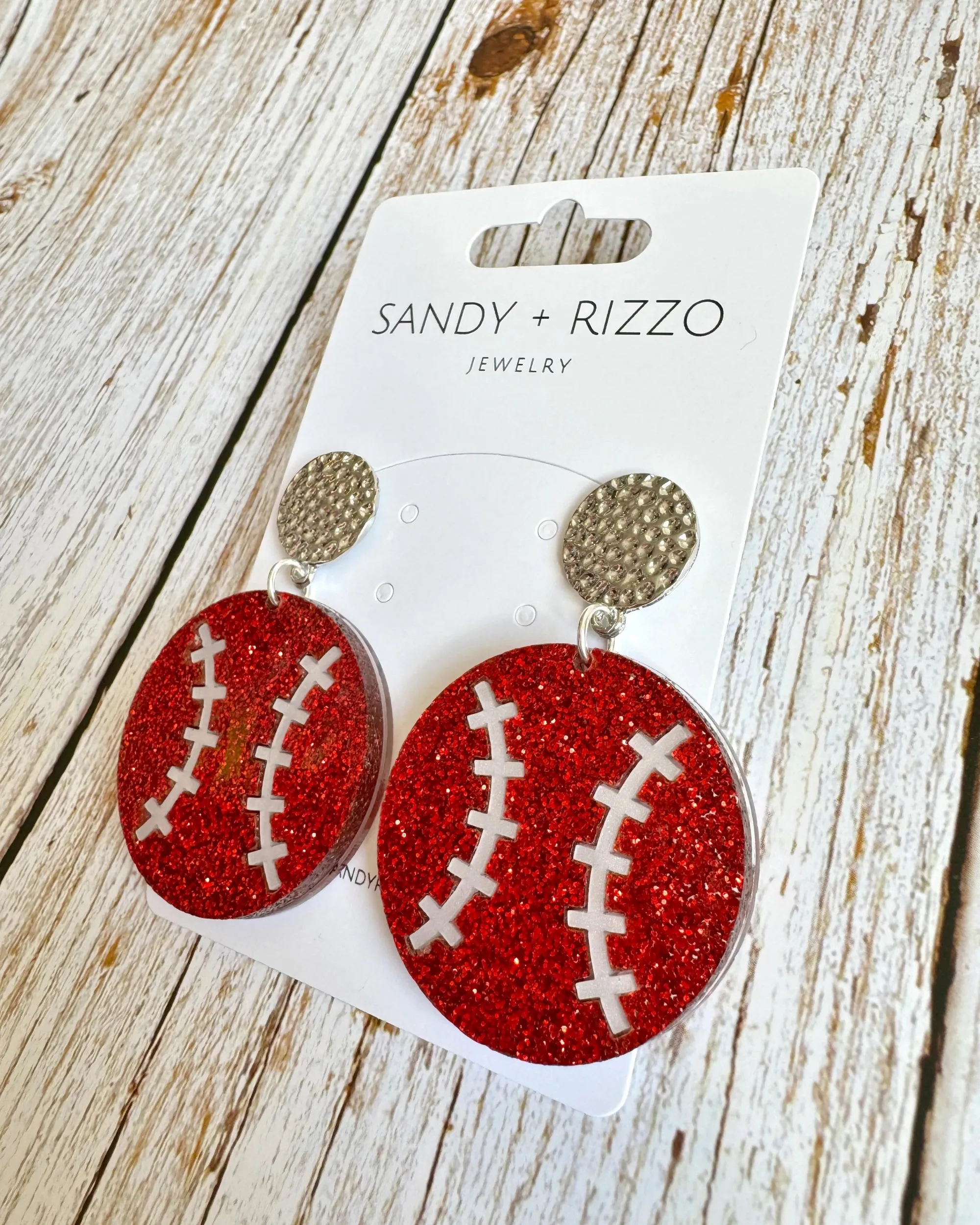 Baseball Babe Earrings | Red