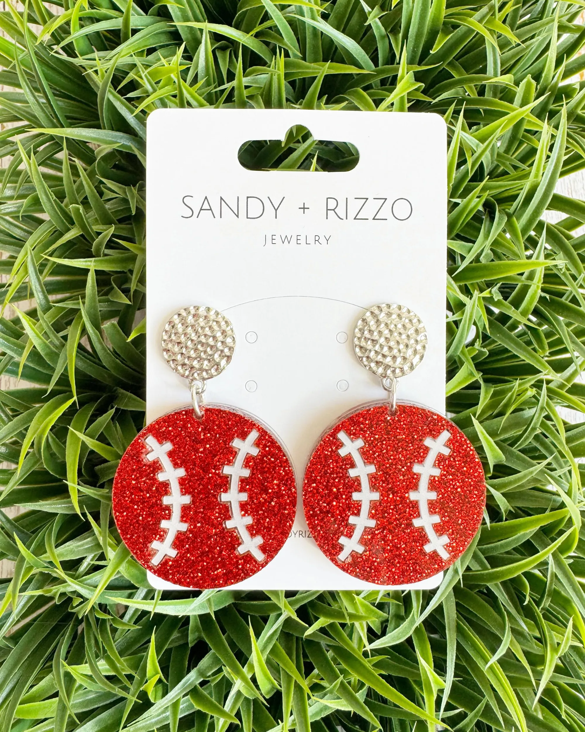 Baseball Babe Earrings | Red