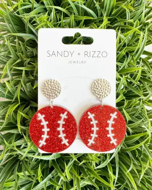 Baseball Babe Earrings | Red