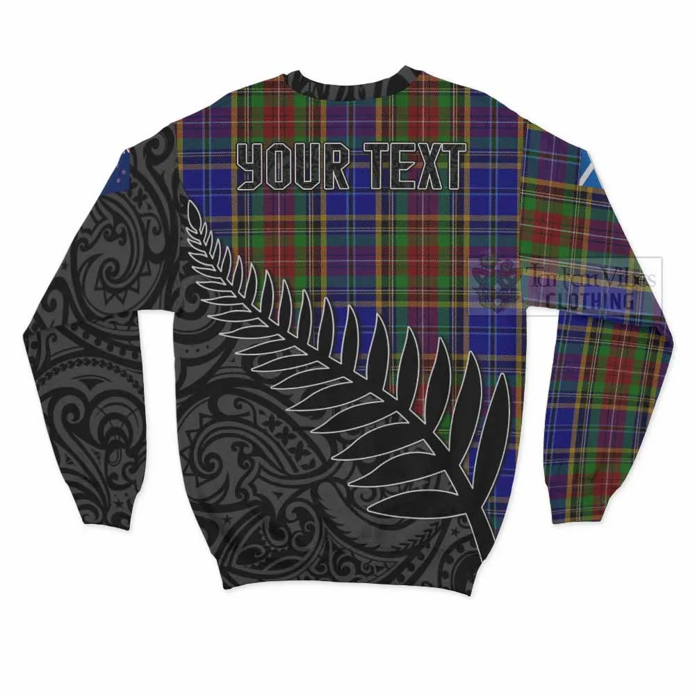 Beattie (Beatty) Crest Tartan Sweatshirt with New Zealand Silver Fern Half Style