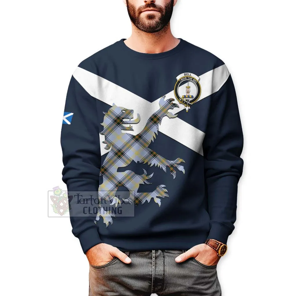 Bell Tartan Lion Rampant Sweatshirt  Proudly Display Your Heritage with Alba Gu Brath and Clan Name