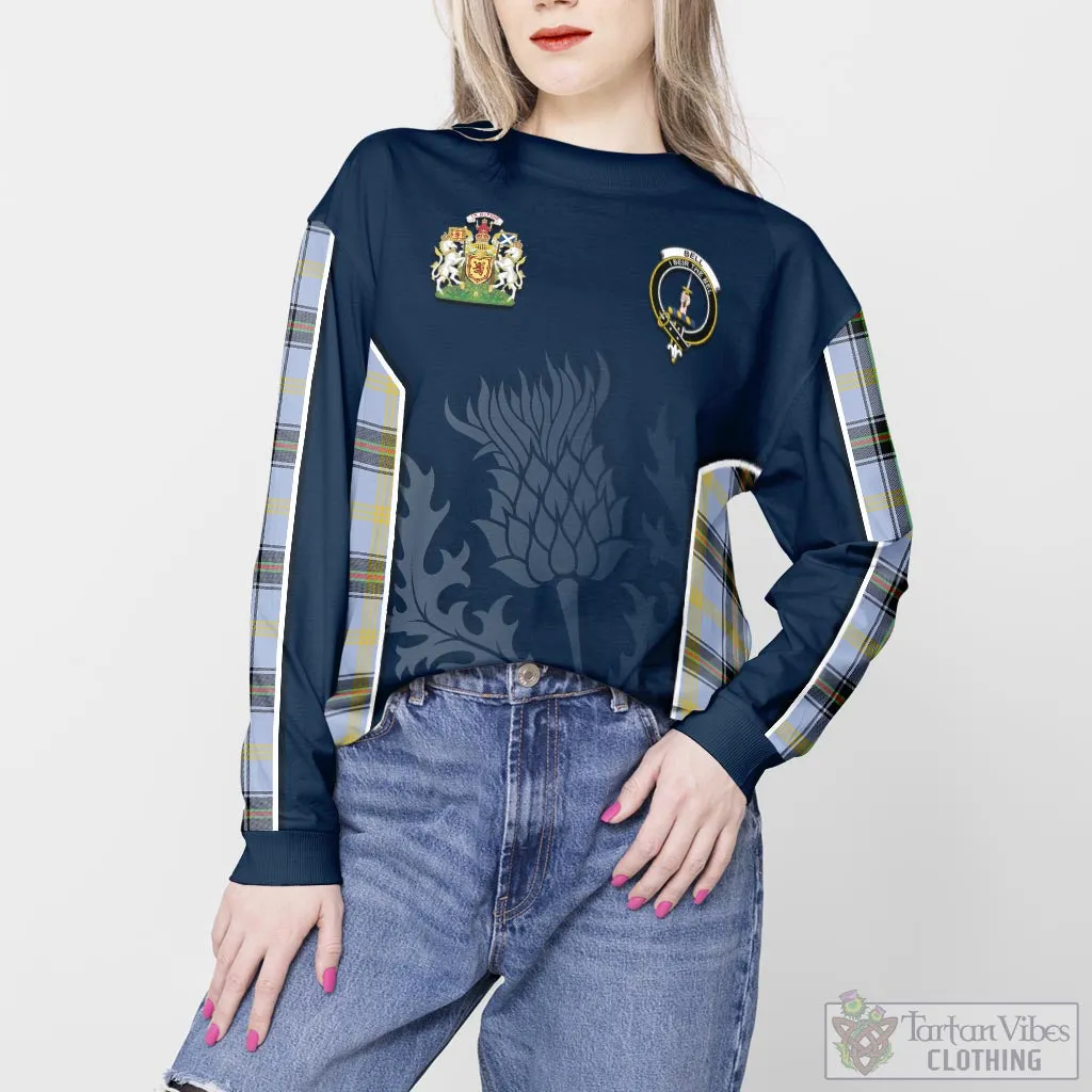 Bell Tartan Sweatshirt with Family Crest and Scottish Thistle Vibes Sport Style