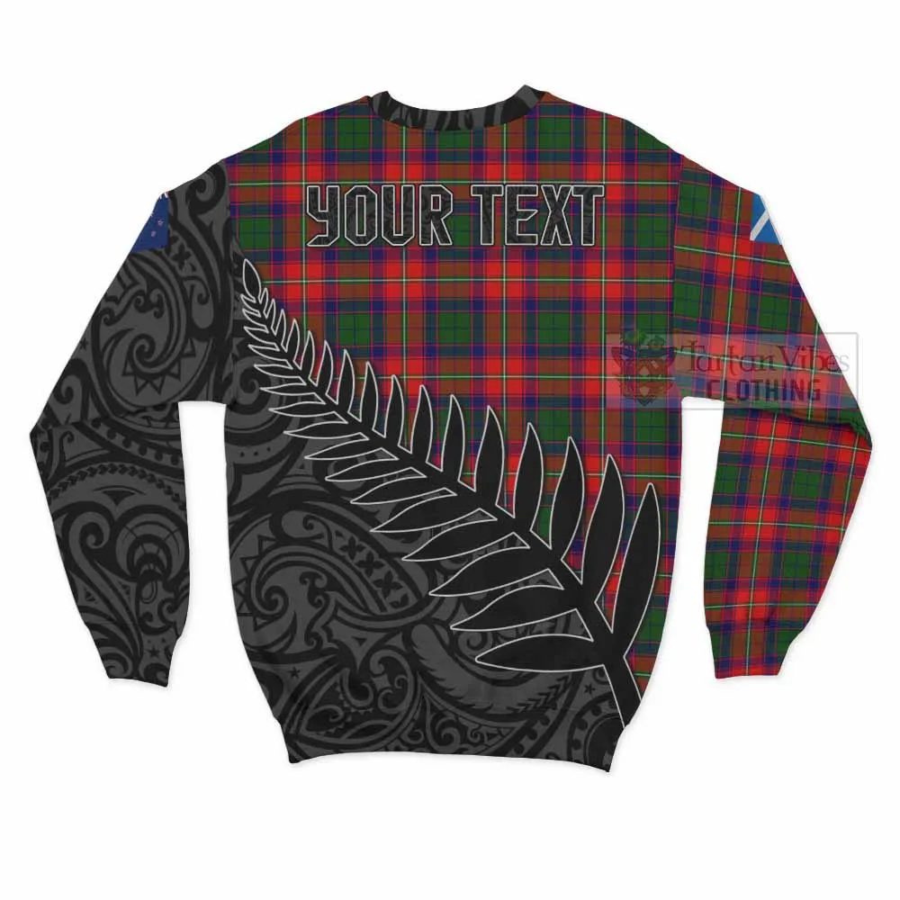 Belshes (Belsches) Crest Tartan Sweatshirt with New Zealand Silver Fern Half Style