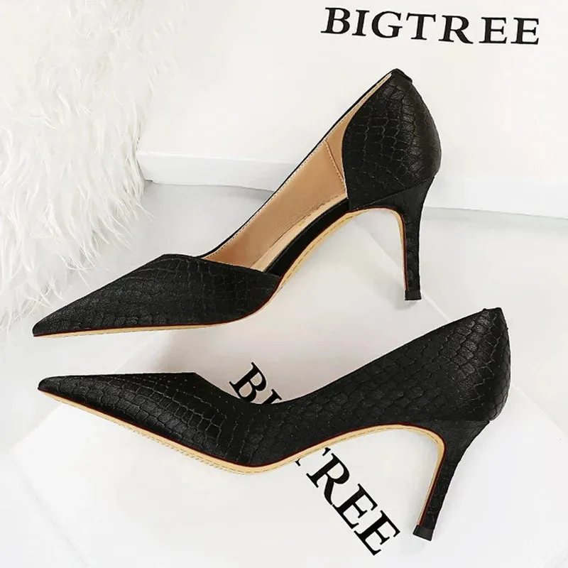 BIGTREE Shoes Designer New Women Pumps Pointed Toe High Heels Ladies Shoes Fashion Heels Pumps Sexy Party Shoes Plus Size 43