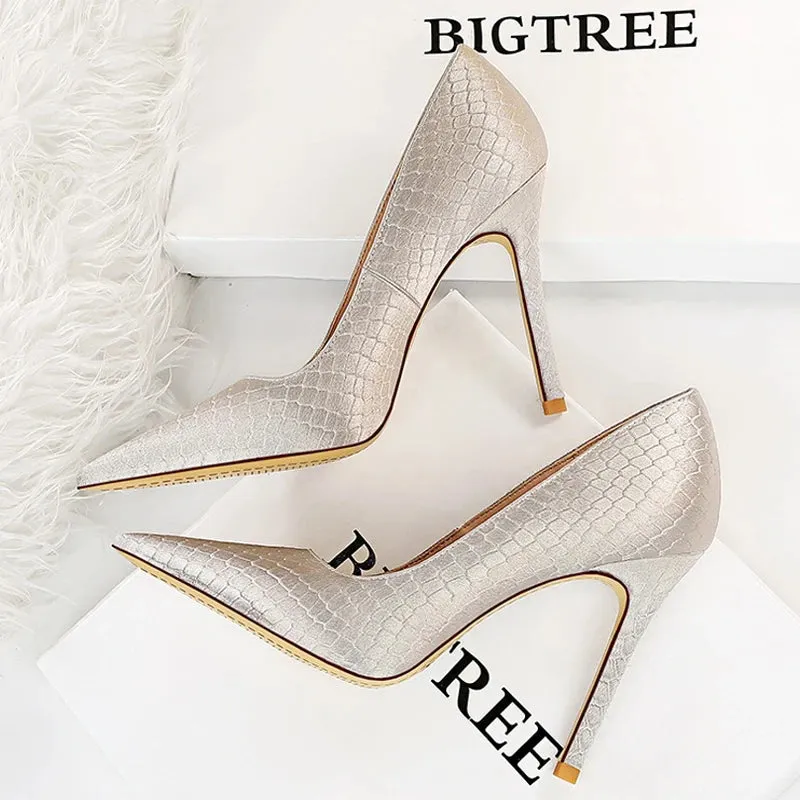 BIGTREE Shoes Designer New Women Pumps Pointed Toe High Heels Ladies Shoes Fashion Heels Pumps Sexy Party Shoes Plus Size 43