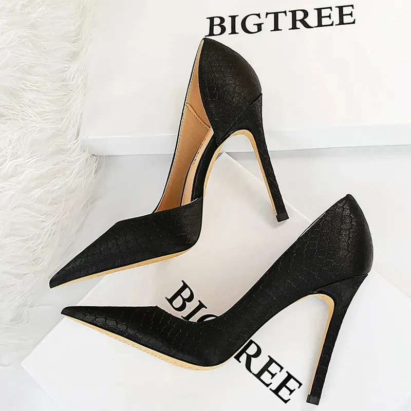 BIGTREE Shoes Designer New Women Pumps Pointed Toe High Heels Ladies Shoes Fashion Heels Pumps Sexy Party Shoes Plus Size 43