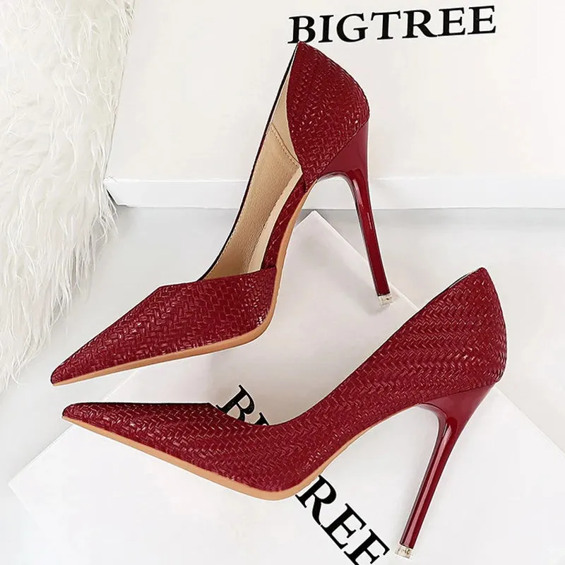 BIGTREE Shoes Designer New Women Pumps Pointed Toe High Heels Ladies Shoes Fashion Heels Pumps Sexy Party Shoes Plus Size 43