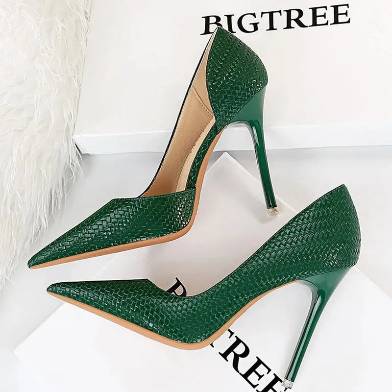 BIGTREE Shoes Designer New Women Pumps Pointed Toe High Heels Ladies Shoes Fashion Heels Pumps Sexy Party Shoes Plus Size 43